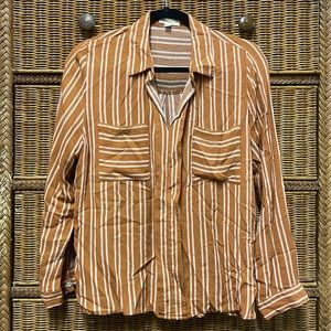 Rust Striped Blouse